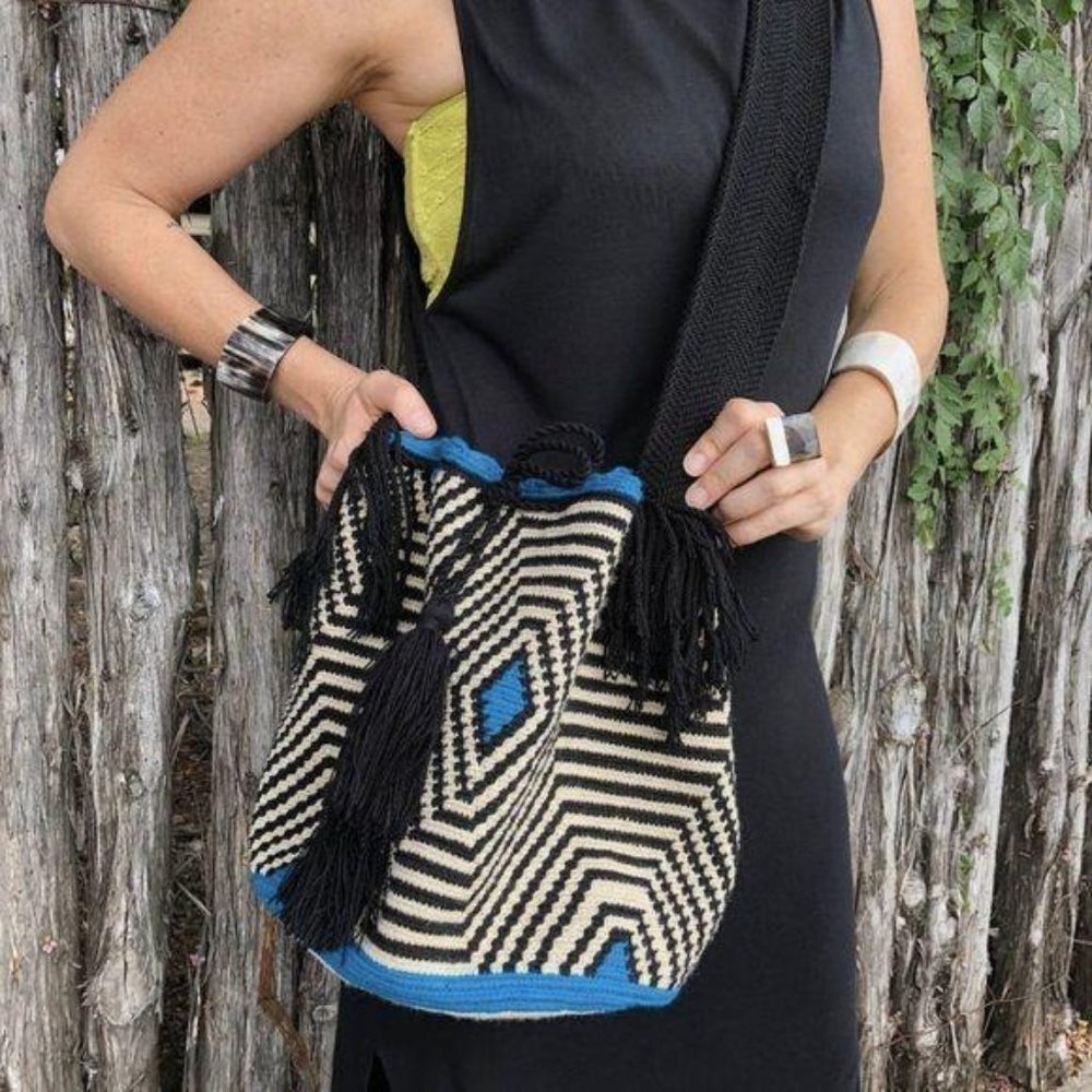 Wayuu Honeycomb Tassel Cross Body Bag Colombian